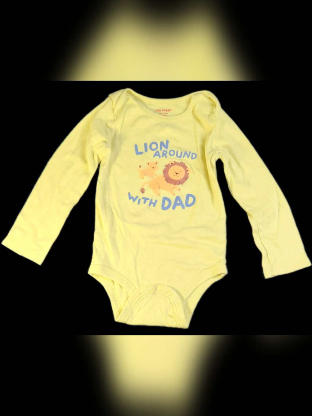 #IC15 Joe Fresh Yellow 'Lion Around With Dad' Long-Sleeve One-Piece